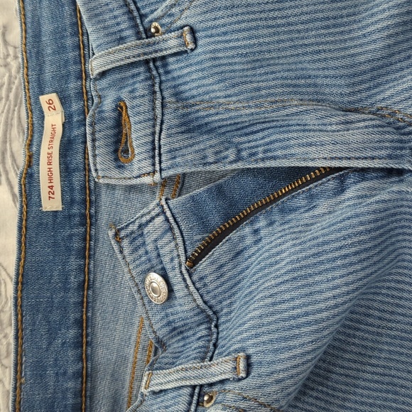 Blue Jeans - Levi Strauss 725 High Rise Straight- blue light stripe size 26 - Picture 6 of 9